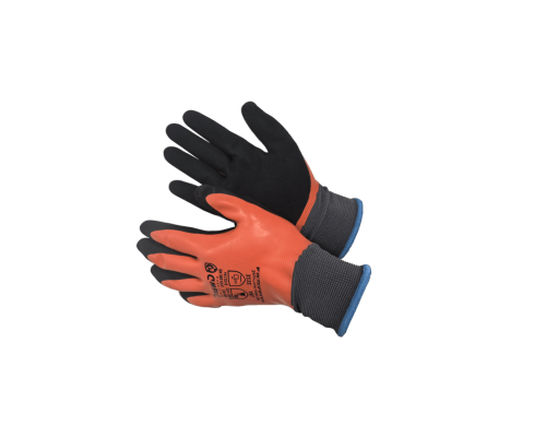 Перчатки из полиэстера с полным двойным латексным покрытием