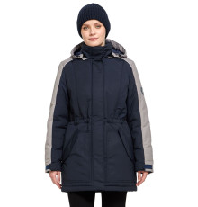 Куртка женская утепленная рабочая “Альфа” синяя с серым